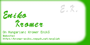 eniko kromer business card