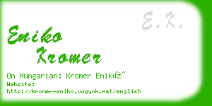 eniko kromer business card